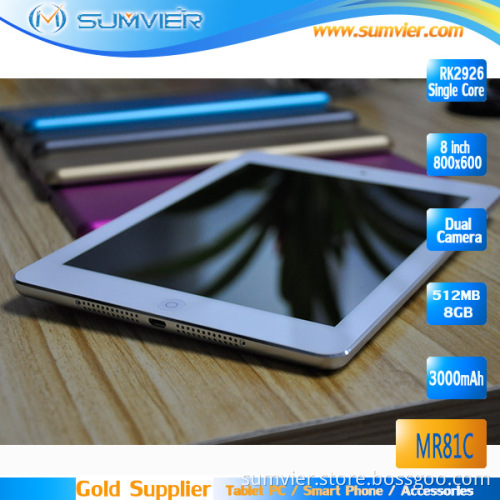 8inch Capacitive Android Pad with Dual Camera 800*600 Screen
